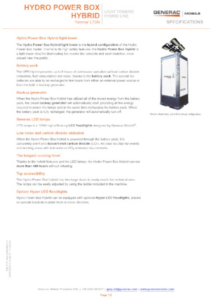 Light Towers Generac Mobile Hydro Power Box Hybrid