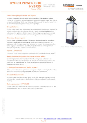 Light Towers Generac Mobile Hydro Power Box Hybrid
