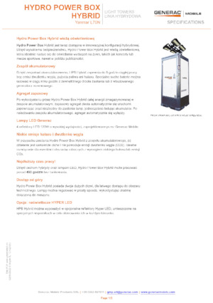 Light Towers Generac Mobile Hydro Power Box Hybrid