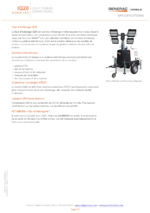 Light Towers Generac Mobile iQ 20