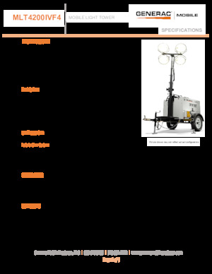 Light Towers Generac Mobile MLT4200 IVF4