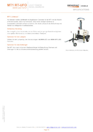 Light Towers Generac Mobile MT 1 LED
