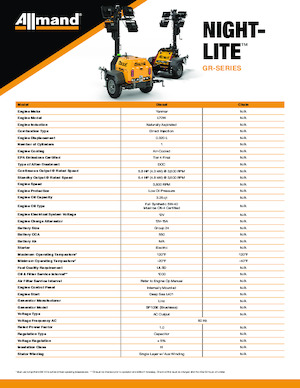 Aydınlatma Kuleleri Allmand Night-Lite GL series