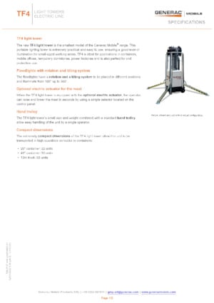 Aydınlatma Kuleleri Generac Mobile TF 4