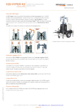 Aydınlatma Kuleleri Generac Mobile V 20 Hyper K2
