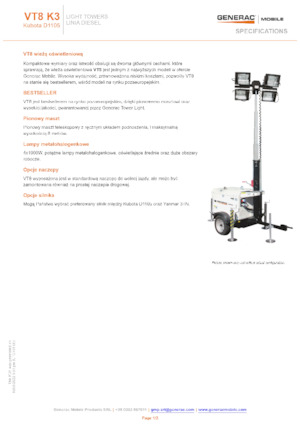 Light Towers Generac Mobile VT 8 P