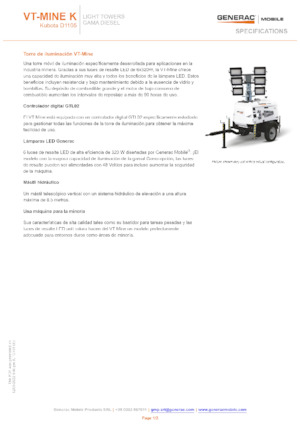 Aydınlatma Kuleleri Generac Mobile VT-MINE K
