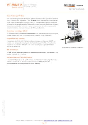 Aydınlatma Kuleleri Generac Mobile VT-MINE K