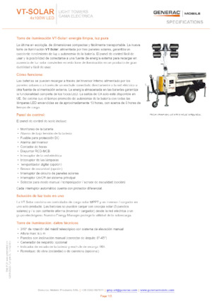 Aydınlatma Kuleleri Generac Mobile VT-Solar