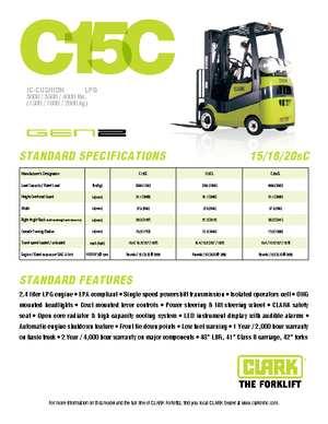 LPG Forklifts Clark C20 s C
