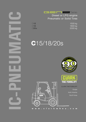 Lpg ön forkliftler Clark C15 L