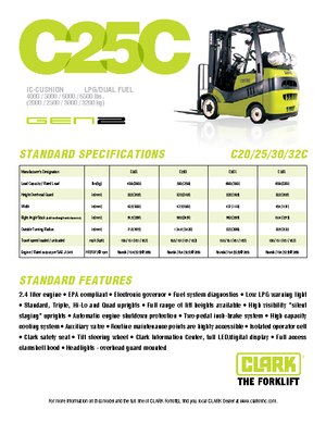 LPG Forklifts Clark C30 C