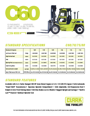 LPG Forklifts Clark C60 L