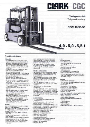 Lpg ön forkliftler Clark CGC 55