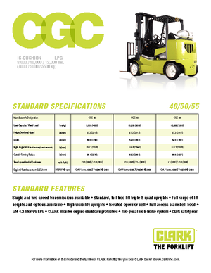 Lpg ön forkliftler Clark CGC 55