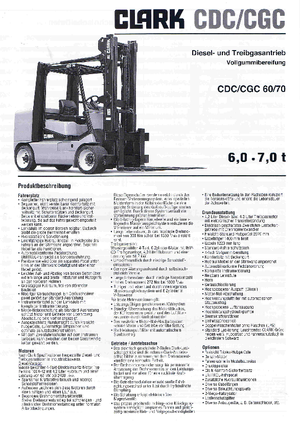 Lpg ön forkliftler Clark CGC 60