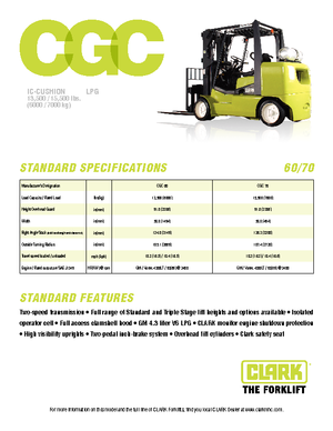 Lpg ön forkliftler Clark CGC 60