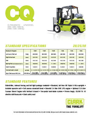 Lpg ön forkliftler Clark CQ 30 L