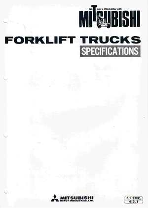 LPG Forklifts Mitsubishi FG 25 T