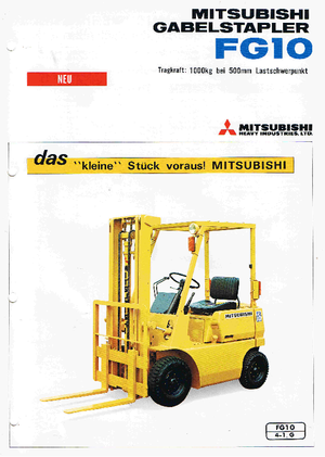 LPG Forklifts Mitsubishi FG 10 T