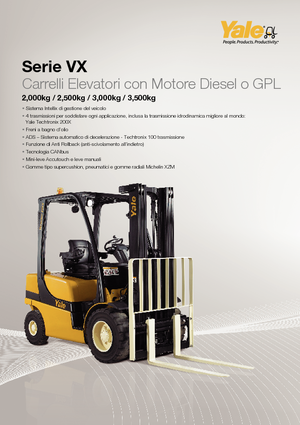 Lpg ön forkliftler Yale GLP 25VX Productivity