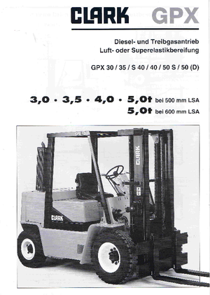 LPG Forklifts Clark GPX 50 S