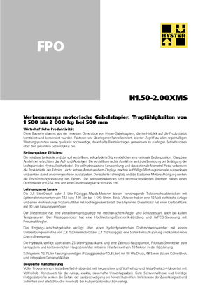 Lpg ön forkliftler Hyster H 1.75 XM