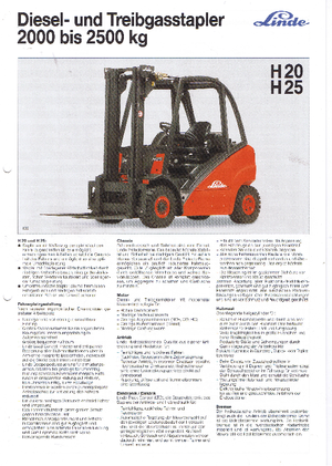 Diesel Explosion Proof Forklifts Linde H 25 T