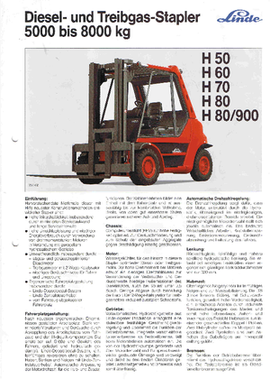 LPG Forklifts Linde H 50 T