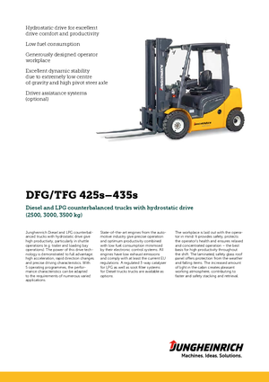 LPG Forklifts Jungheinrich TFG 435s