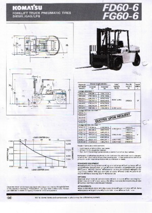 LPG Forklifts Komatsu FG 60-6