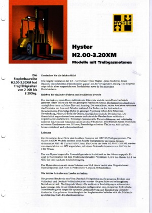 LPG Forklifts Hyster H 2.50 XM