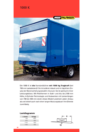 Platformları yükleme MBB Palfinger 1000 K