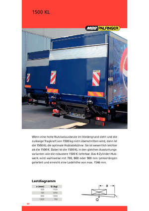 Platformları yükleme MBB Palfinger 1500 KL