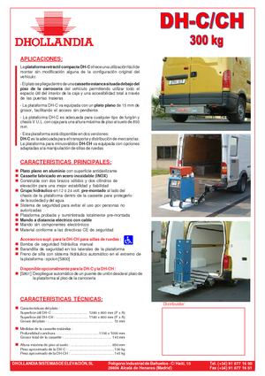 Platformları yükleme Dhollandia DH-CH