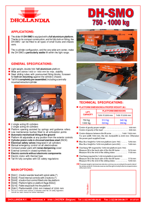 Loading platforms Dhollandia DH-SMO