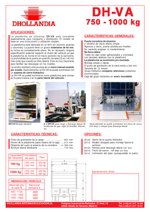Platformları yükleme Dhollandia DH-VA