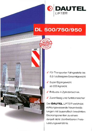 Platformları yükleme DAUTEL DL 750 Variante B