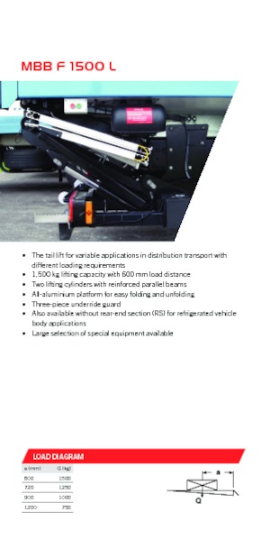 Platformları yükleme MBB Palfinger MBB F 1500 L