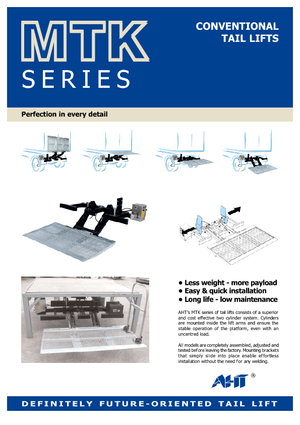 Platformları yükleme AHT MTK 1000 ST/AL