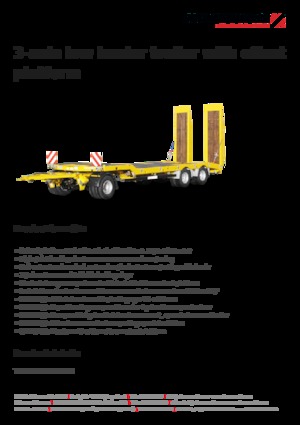 Lowbed römorklar Schwarzmüller 3-axle low loader trailer with offset platform