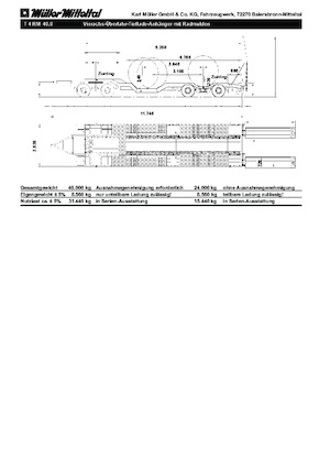 Lowbed Trailers Müller Mitteltal T 4 RM 40,0