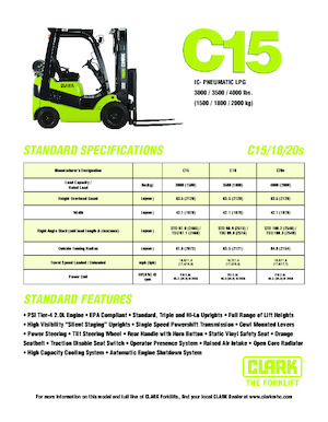 LPG Forklifts Clark C20s