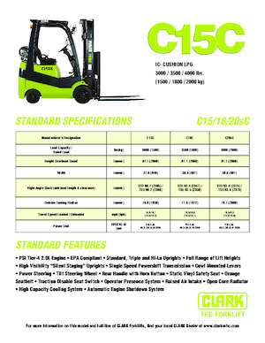 LPG Forklifts Clark C20sC