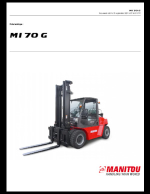 Lpg ön forkliftler Manitou MI 70 G