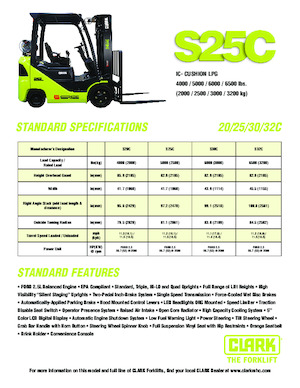 LPG Forklifts Clark S20C