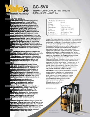 Lpg ön forkliftler Yale GC030VX
