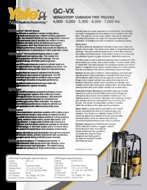 LPG Forklifts Yale GC060VX