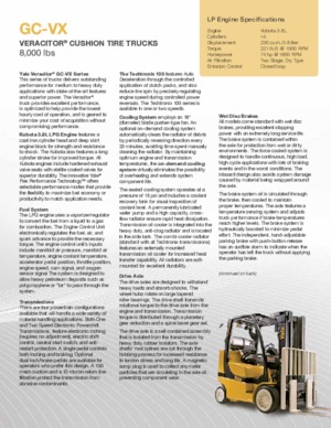 Lpg ön forkliftler Yale GC080VX