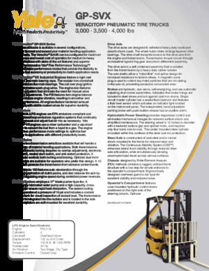 LPG Forklifts Yale GP035VX